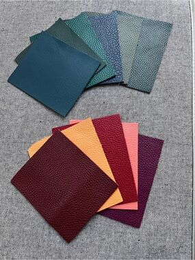 Genuine Leather Assortment Rainbow Tones Crafting DIY New